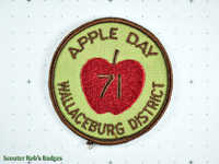 Click to enlarge 1971 Apple Day Wallaceburg District